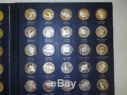 Franklin Mint States Of Union Series Solid Sterling Silver 50 Piece Coin Set