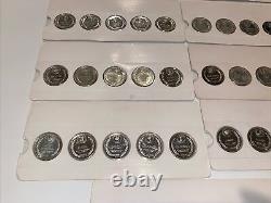 Franklin Mint States Union Sterling Silver Proofs Group 1-7 And 9-10 8missing