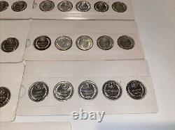 Franklin Mint States Union Sterling Silver Proofs Group 1-7 And 9-10 8missing