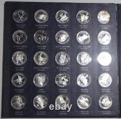 Franklin Mint States of the Union Series 1st Edition-Complete 50 Medal Silver
