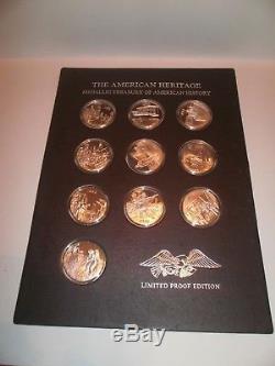 Franklin Mint Sterling AMERICAN HERITAGE, Medallic Treasury of American History