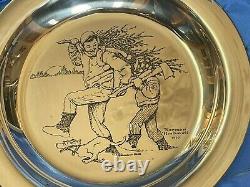 Franklin Mint, Sterling, Limited Edition Norman Rockwell Bringing Home Tree 1970