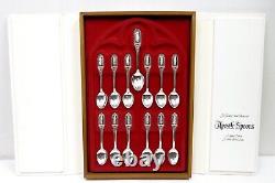 Franklin Mint Sterling Silver 13 Apostle Spoon Set. 925 Spoons 1973 Vintage