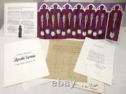 Franklin Mint Sterling Silver 13 Apostle Spoon Set. 925 Spoons 1973 Vintage