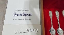 Franklin Mint Sterling Silver 13 Apostle Spoon Set Vintage. 925 Spoons 1973 COA