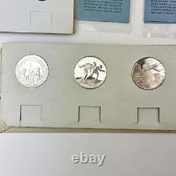 Franklin Mint Sterling Silver 21 Coin Set 1972 Commemorative Issues Medals