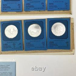Franklin Mint Sterling Silver 21 Coin Set 1972 Commemorative Issues Medals