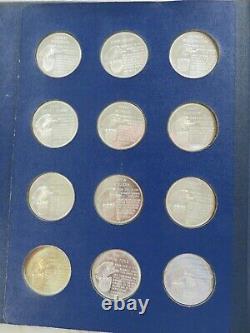 Franklin Mint Sterling Silver 36 pc Presidents Washington Nixon, 36 ounces