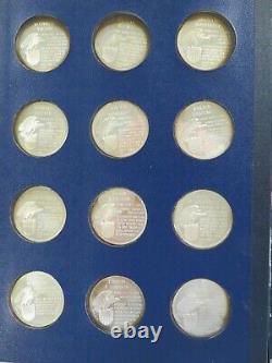 Franklin Mint Sterling Silver 36 pc Presidents Washington Nixon, 36 ounces