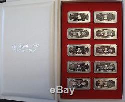 Franklin Mint Sterling Silver. 925 Christmas Art Bar Collection in Box 660 Grams