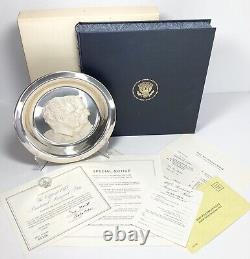 Franklin Mint Sterling Silver 925 Nixon/Ford 1973 Commemorative? Plate 8 12.9oz