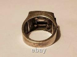 Franklin Mint Sterling Silver And 14kt Gold Ring Size 4. 5