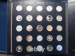 Franklin Mint Sterling Silver Antique Car Coins. Collections 1,2 & 3. 75 Pieces