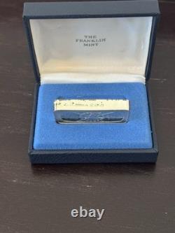 Franklin Mint Sterling Silver Bar 1000 Grains. 925 Dominion Day 1973