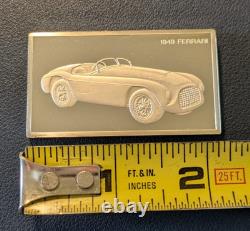 Franklin Mint Sterling Silver Bar/Ingot, 1000 grain, 1949 Ferrari 166MM
