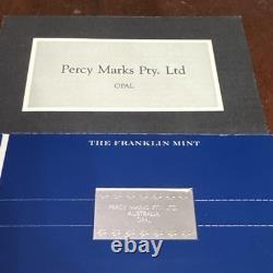 Franklin Mint Sterling Silver Bar Ingot Opal 1983 Percy Marks Australia 24.5g