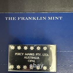 Franklin Mint Sterling Silver Bar Ingot Opal 1983 Percy Marks Australia 24.5g