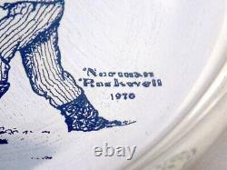 Franklin Mint Sterling Silver Bringing Home the Tree Norman Rockwell Plate 1970