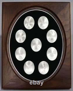 Franklin Mint Sterling Silver Cameo Set Profiles In Courage 349 gr