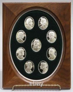 Franklin Mint Sterling Silver Cameo Set Profiles In Courage 349 gr