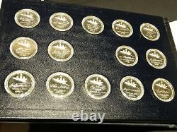 Franklin Mint Sterling Silver Declaration Founders Signers Medals 56-Oz Sterling