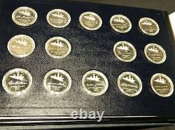 Franklin Mint Sterling Silver Declaration Founders Signers Medals 56-Oz Sterling
