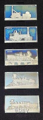 Franklin Mint Sterling Silver International Locomotive Ingot PROOF Collection