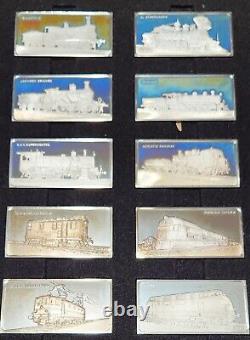 Franklin Mint Sterling Silver International Locomotive Ingot PROOF Collection