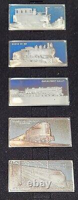 Franklin Mint Sterling Silver International Locomotive Ingot PROOF Collection