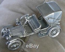 Franklin Mint Sterling Silver Miniature Car 1904 Mercedes Simplex
