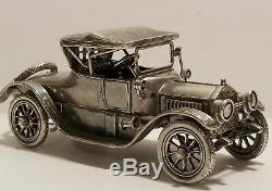 Franklin Mint Sterling Silver Miniature Car 1913 Cadillac Coupe