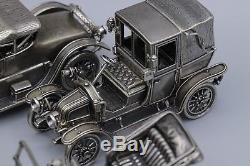 Franklin Mint Sterling Silver Miniature Car Collection 7 Cars Replica