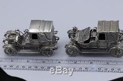 Franklin Mint Sterling Silver Miniature Car Collection 7 Cars Replica