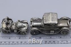 Franklin Mint Sterling Silver Miniature Car Collection 7 Cars Replica