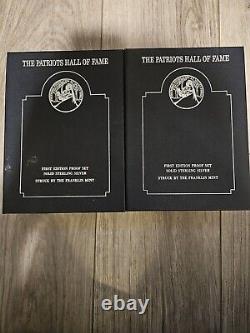 Franklin Mint Sterling Silver Patriots Hall Of Fame Medals Vol's I & II 20 Total