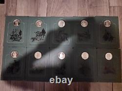 Franklin Mint Sterling Silver Patriots Hall Of Fame Medals Vol's I & II 20 Total