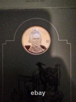 Franklin Mint Sterling Silver Patriots Hall Of Fame Medals Vol's I & II 20 Total