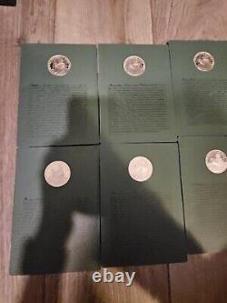 Franklin Mint Sterling Silver Patriots Hall Of Fame Medals Vol's I & II 20 Total