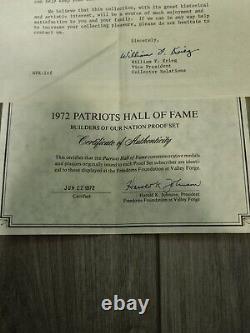 Franklin Mint Sterling Silver Patriots Hall Of Fame Medals Vol's I & II 20 Total