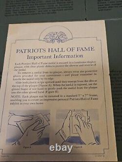 Franklin Mint Sterling Silver Patriots Hall Of Fame Medals Vol's I & II 20 Total