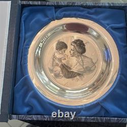 Franklin Mint Sterling Silver Plate Mothers Day 1973 NEW by Irene Spencer
