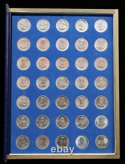 Franklin Mint Sterling Silver Presidential 35 Coin Set Washington- Johnson