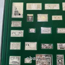 Franklin Mint Sterling Silver The World's Greatest Banknotes Complete Cased Set