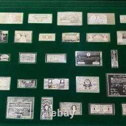 Franklin Mint Sterling Silver The World's Greatest Banknotes Complete Cased Set