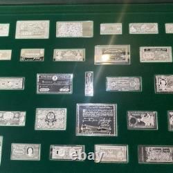Franklin Mint Sterling Silver The World's Greatest Banknotes Complete Cased Set