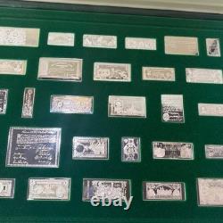 Franklin Mint Sterling Silver The World's Greatest Banknotes Complete Cased Set