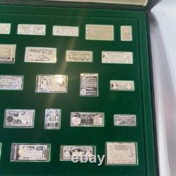 Franklin Mint Sterling Silver The World's Greatest Banknotes Complete Cased Set