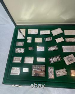 Franklin Mint Sterling Silver The World's Greatest Banknotes Complete Cased Set