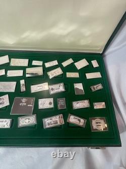 Franklin Mint Sterling Silver The World's Greatest Banknotes Complete Cased Set