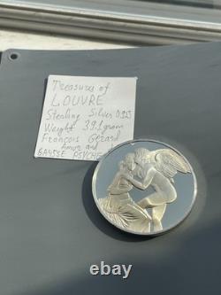 Franklin Mint Sterling Silver Treasures of Louvre F Gerard Psyche and Amur Medal